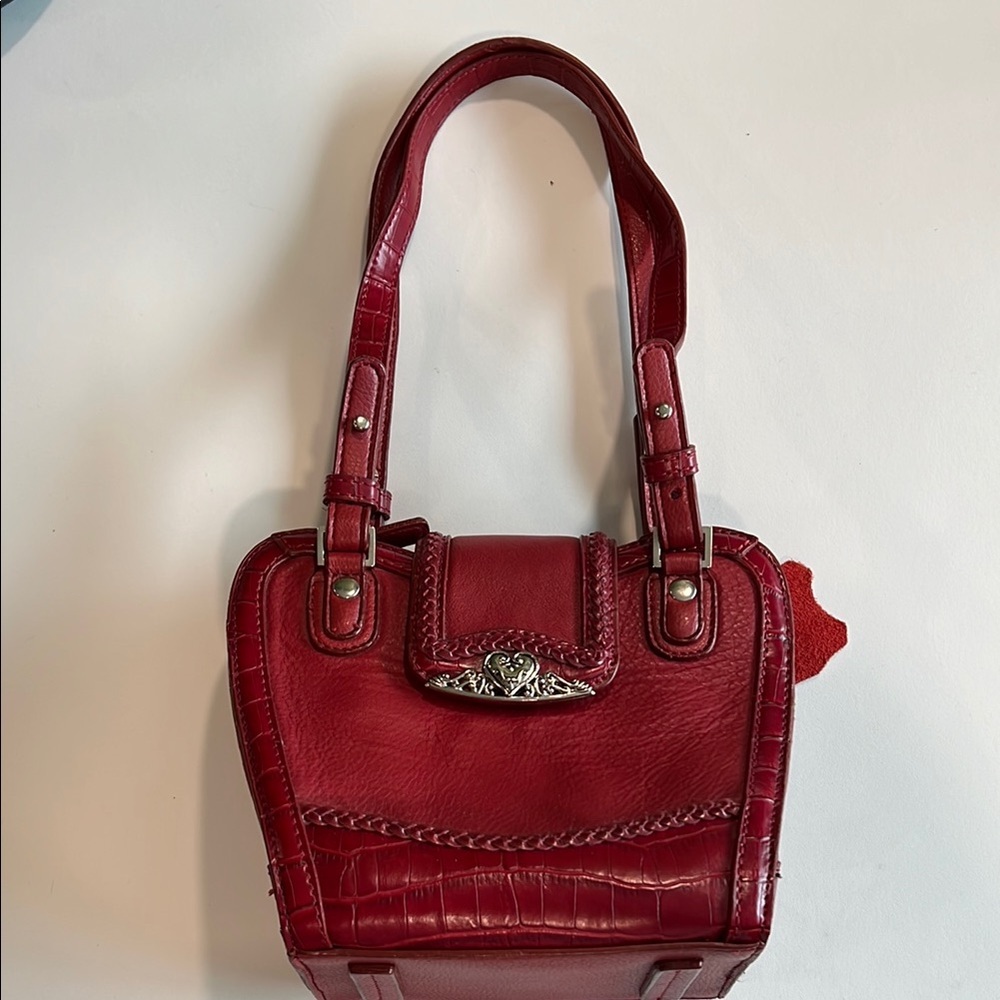 Vintage - Y2K, red‎ Brighton inspired leather bag